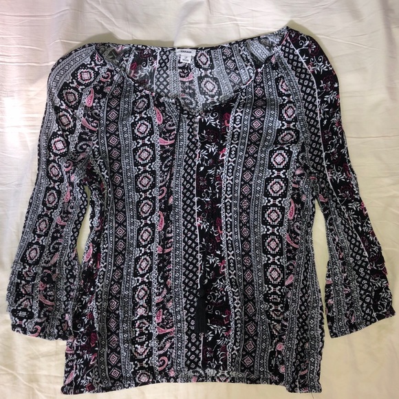 Abstract Print Top - Picture 3 of 3